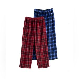 Cuddl Duds Boys Pajama Pants in Blue and Red Check| size: 6/7